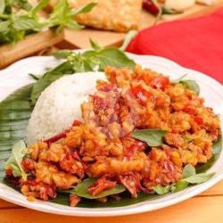 Paket Nasi Tempe Kremes/penyet