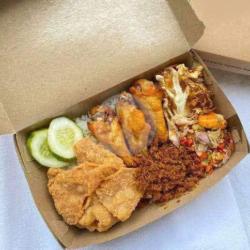 Paket Nasi Kulit Chicken Wing (tahu)