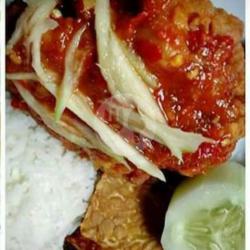 Ayam Catuk Sambal Mangga   Nasi   Telur Dadar