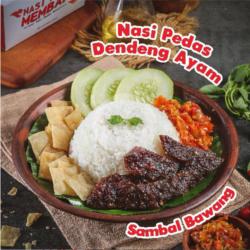 Nasi Pedas Dendeng Ayam Sambal Bawang