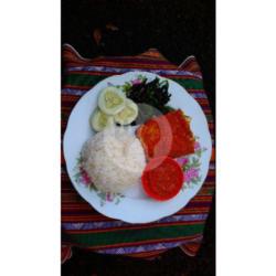 Nasi Lalapan Tempe Penyet