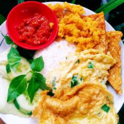 Paket Telur Dadar  Tempe Kremes