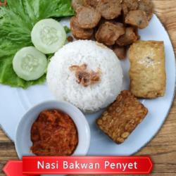 Nasi  Bakwan Penyet