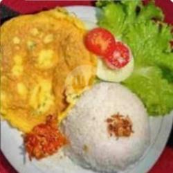 Nasi Telor Dadar Sambal Bawang