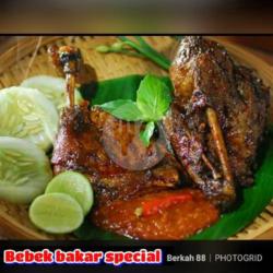 Bebek Bakar Special (dada)  Nasi Sambal