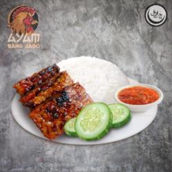 Tempe Bakar Bumbu Ungkep  Nasi   Sambal Terasi Pedas