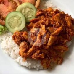 Nasi Mercon Ayam Suwir Teh