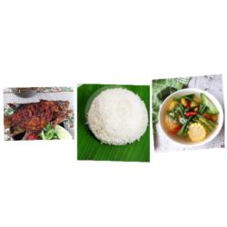 Gurame Bakar Nasi Sayur Asem  Sambel Kecap Lalapan