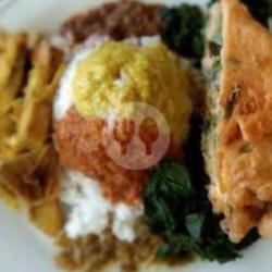 Paket Lauk Nasi Ayam Gulai Telur Dadar Nasi