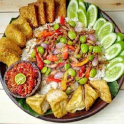 Nasi   Asin Jambal  Goreng   Sambal   Lalap   Tahu/tempe