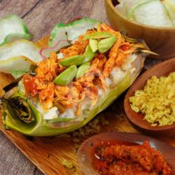 Nasi Bakar Ayam Suwir Pete