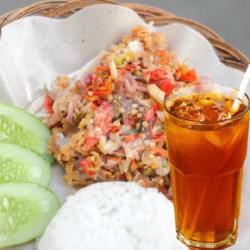 Geprek Paha Sambal Matah   Nasi   Es Teh