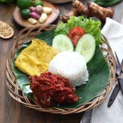 Nasi, Ayam Original (pilihan Sambal), Gorengan