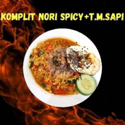 Mie Tek Komplit Bon Nori Spicy   Telur Matasapi