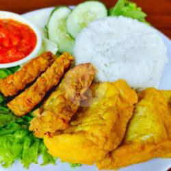 Nasi Sambel Tahu Tempe Goreng