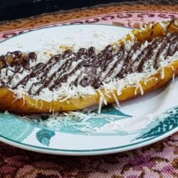 Pisang Tanduk Penyet Keju Topping Coklat/tiramisu/green Tea