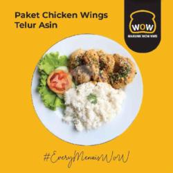 Salted Egg Chiken Wings With Rice