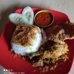 Nasi Liwet Kulit Ayam Srundeng