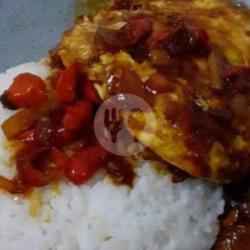 Nasi Telor Gongso Sambel Bledek