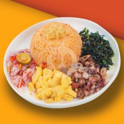 Paket Komplit Nasi Cumi Asin Sambal Matah