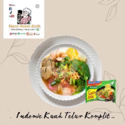 Indomie Kuah Telur Komplit .x. Es Tea