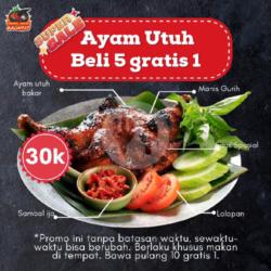 Satu Ekor Ayam Utuh Bakar (terlaris)