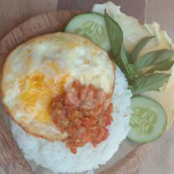 Nasi Telur Penyet Mantul