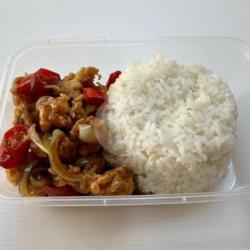 Nasi Ayam Lada Hitam