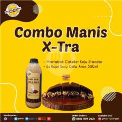 Combo Manis X-tra -martabak Manis Standar (coklat Keju) Kopi Susu Gula Aren 500 Ml