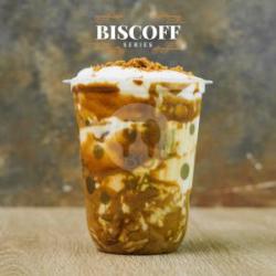 Dirty Biscoff Dalgona With Hokkaido Milk Pudding