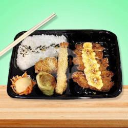 Paket B - Chicken Katsu Mentai Rice   Side Dish