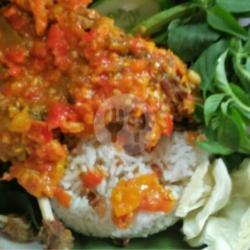 Nasi   Bebek Goreng Penyet Sambal Bawang