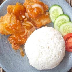 Nasi Tuna Asam Manis (free Teh Manis)