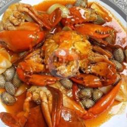 Seafood Saos Padang Asam Manis Kepiting Dan Kerang Dara