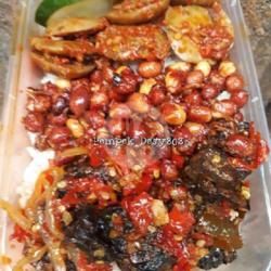 Paket Nasi 1 (nasi,sambel Terong,sambel Tempe,sambel Jengkol,lalap)