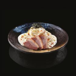 Creamy Udon Smoked Duck Carbonara