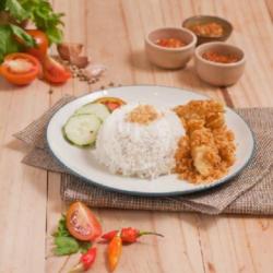 Nasi Dori Kremes (sambal Terasi Atau Geprek)