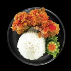 Nasi Chicken Karaage Sambal Geprek Ol