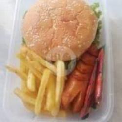 Paket Burger,kentang,sosis Jumbo