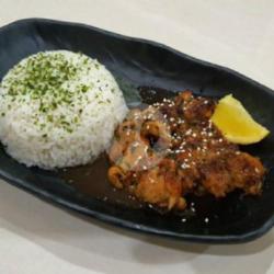 Nasi Chicken Karaage Sauce Bbq