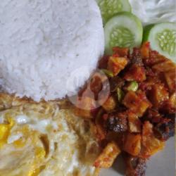 Nasi Telur Sambal Kentang Ati