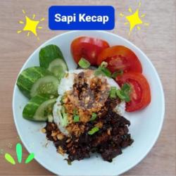 Nasi Daging Sapi Kecap Spesial( Full Daging Tanpa Tulang) Free Kerupuk