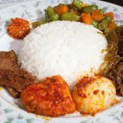 Paket Nasi Rames Komplit Telor