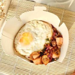 Nasi Cumi Mercon Pelangi Telur Ceplok