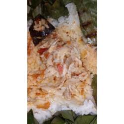 Nasi Bakar Ayam Suwir Sambel