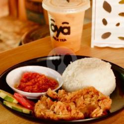 Geprek Sambal Asli   Free Thai Tea