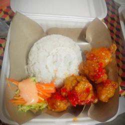 Phopo Chicken Rice Box Pedas Manis