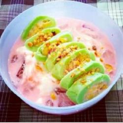 Es Pisang Ijo Kacang