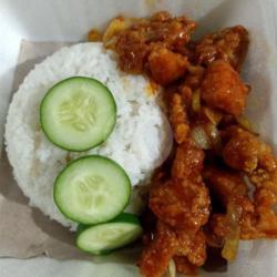 Ayam Asam Manis   Nasi Putih