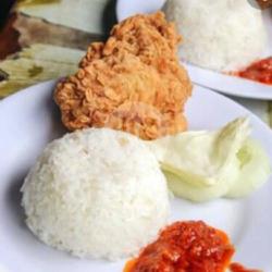 Nasi, Ayam Crispy, Tahu